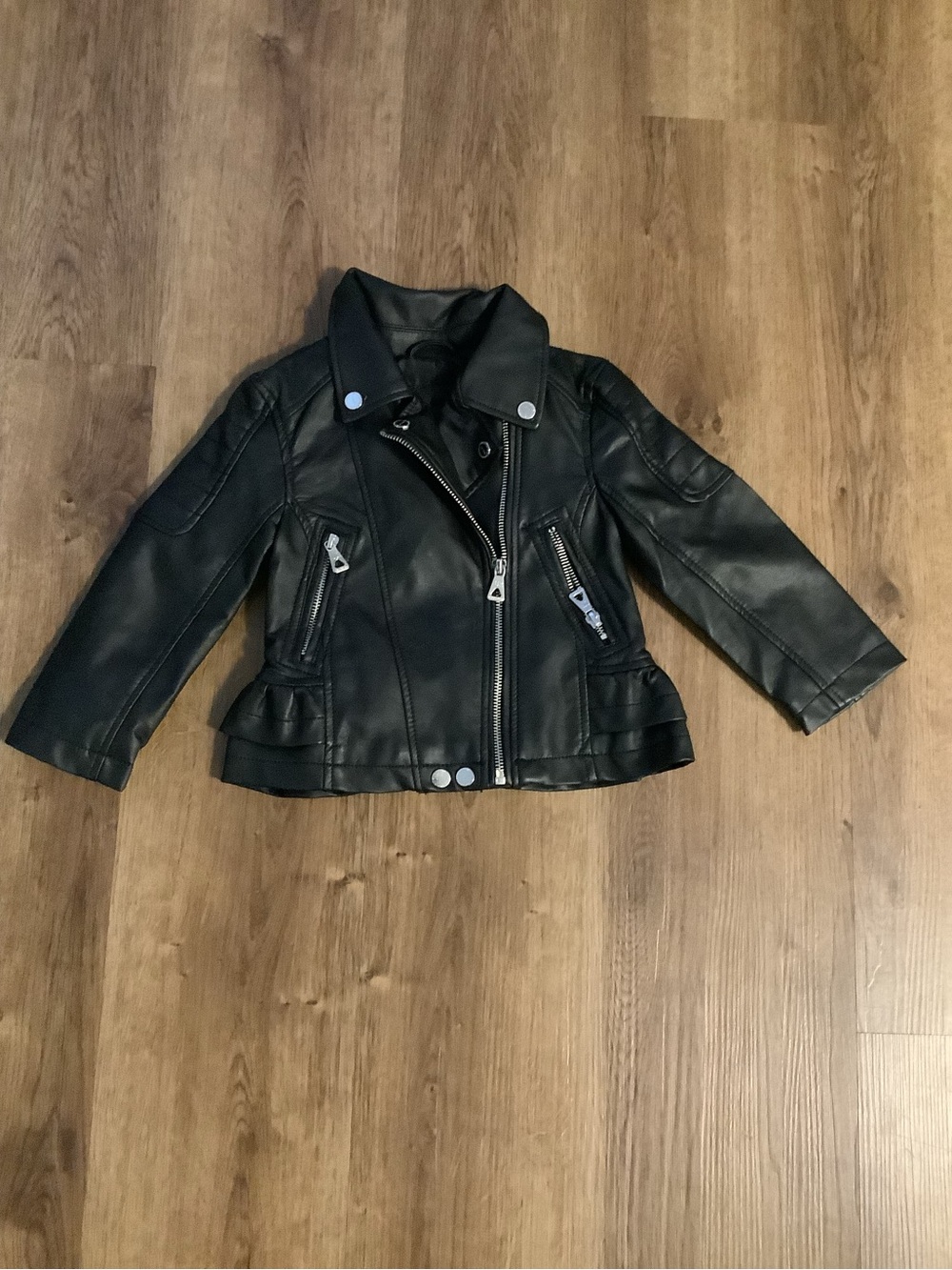 Black Faux Leather Moto Jacket